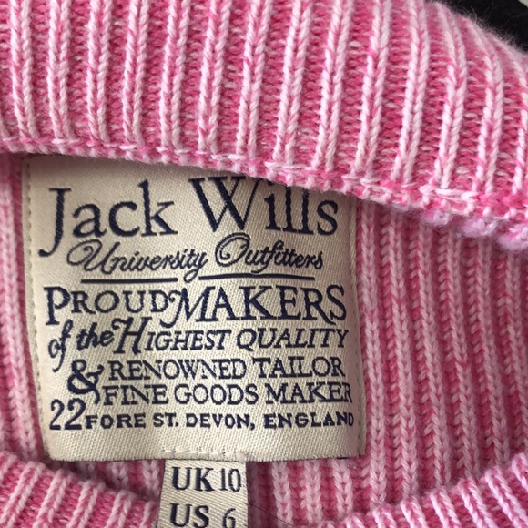 Jack Wills Crew Neck Ribbed Sweater -Pink - Picture 7 of 10